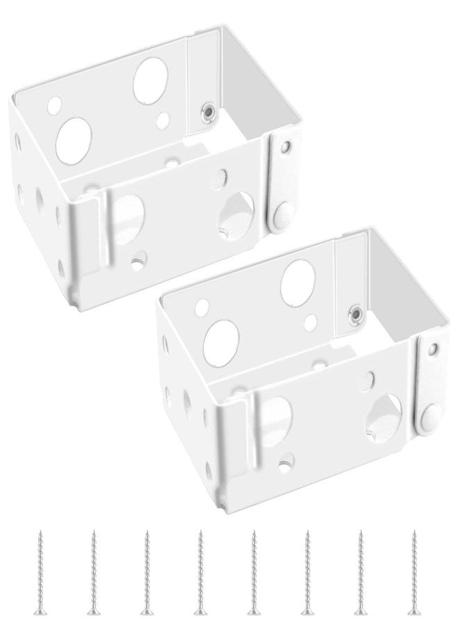Aecsze 2 Pcs Mini Blind Brackets, 2 Inch White Window Blinds Headrail Holder for Low; Metal Profile Blinds, Blind Brackets for 2 Inch Blinds Installation - Image 1